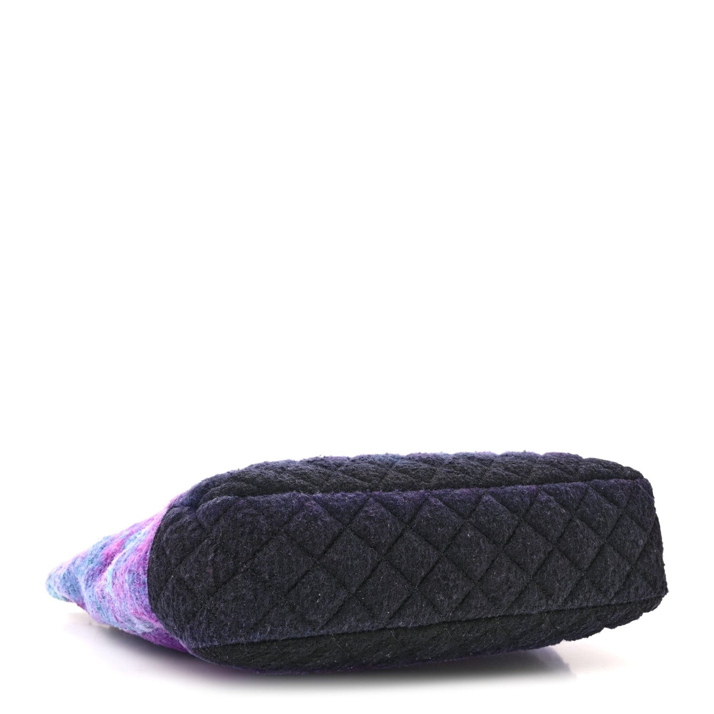 Wool Tweed CC Tote Purple Black Blue