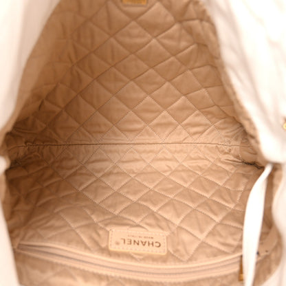 Shiny Calfskin Quilted Small Chanel 22 White