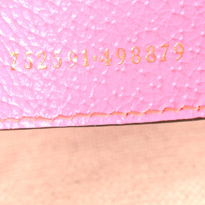 GG Supreme Monogram Textured Dollar Calfskin Web Ophidia Small Crossbody Bag Beige Ebony Fuchsia