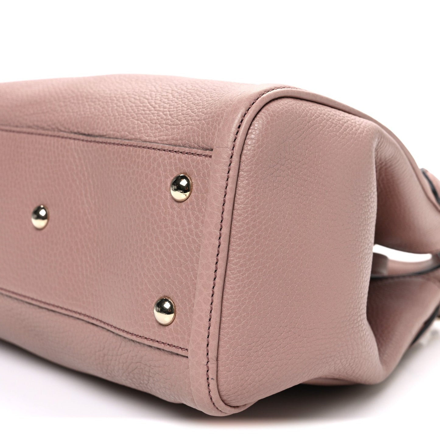 Pebbled Calfskin Small Soho Shoulder Bag Light Pink