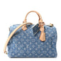 Monogram Denim Speedy Soft 30 Blue