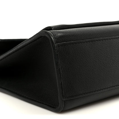 Soft Calfskin My Lockme Chain Bag BB Black