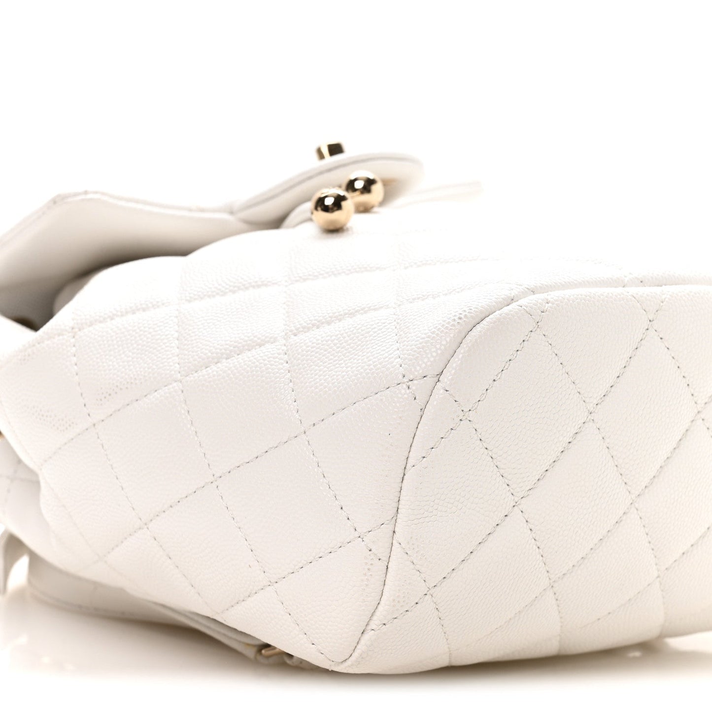 Caviar Quilted Mini Urban Spirit Backpack White