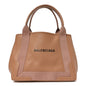 Nappa S Navy Cabas Beige Latte