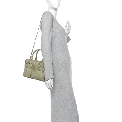 Foulard Intrecciato Pleated Arco Tote Travertine