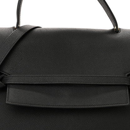 Grained Calfskin Mini Belt Bag Black