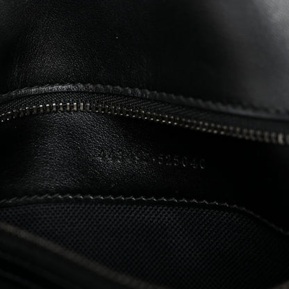 Calfskin Matelasse Monochrome Small GG Marmont Shoulder Bag Black