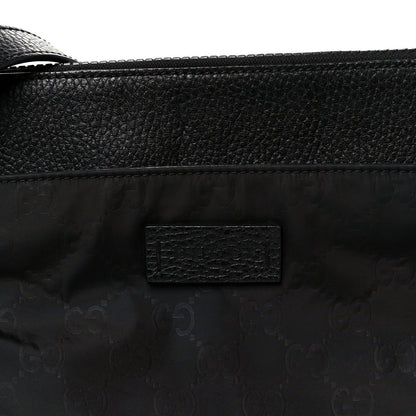 Nylon Monogram Dollar Calfskin Flat Messenger Bag Black