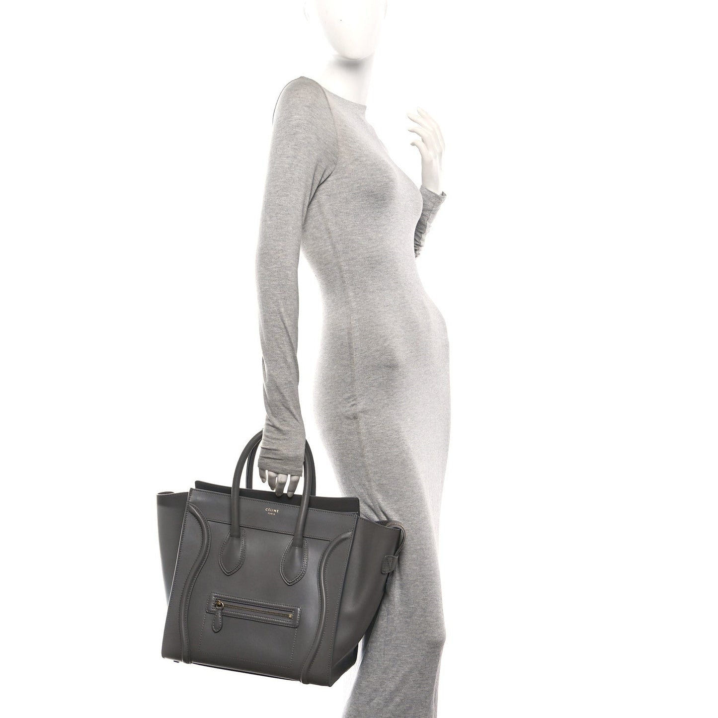Smooth Calfskin Mini Luggage Grey