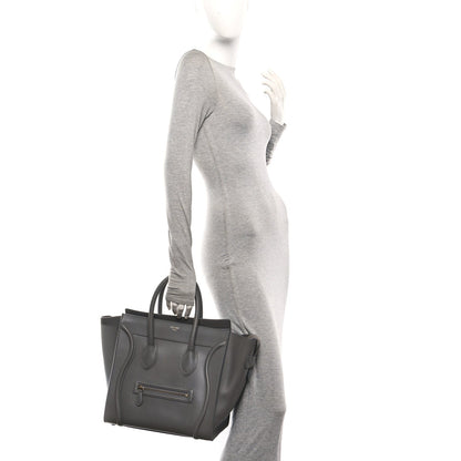Smooth Calfskin Mini Luggage Grey
