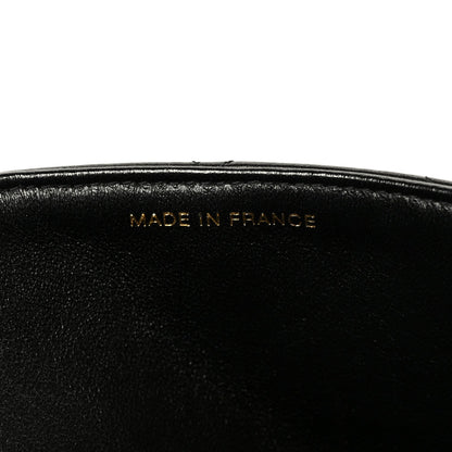 Lambskin Quilted Jumbo Single Flap Black