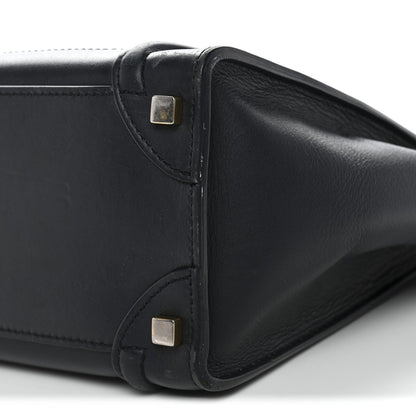Smooth Calfskin Micro Luggage Navy Blue