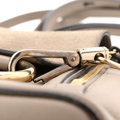 Suede Calfskin Mini Faye Backpack Motty Grey