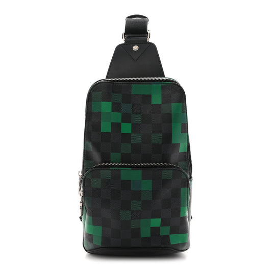 Damier Graphite Pixel Avenue Sling Backpack Vert