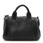 Pebbled Lambskin Rocco Black Pale Gold Hardware