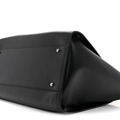 Caviar Medium Studded Deauville Tote Black