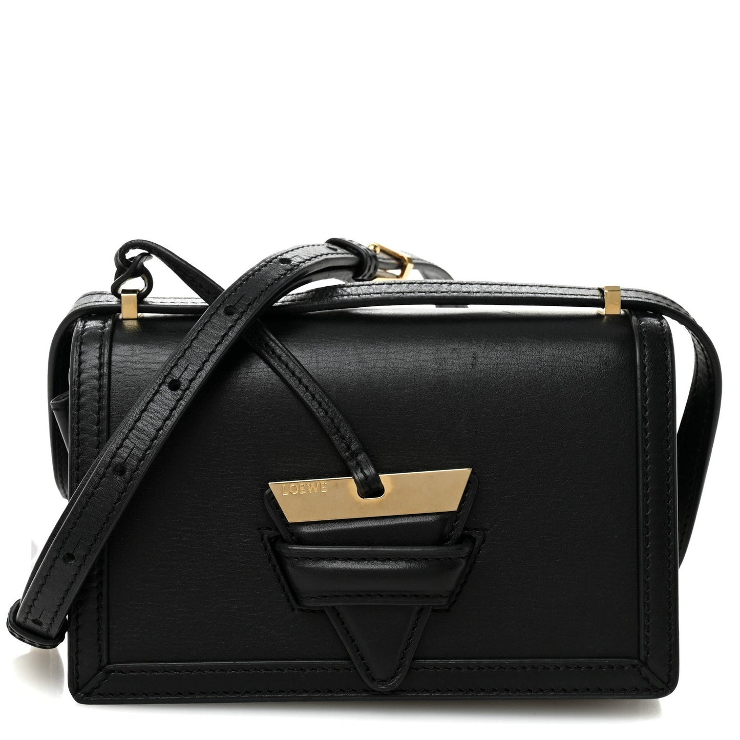 Calfskin Small Barcelona Shoulder Bag Black