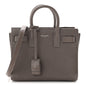 Grained Calfskin Baby Sac De Jour Fog