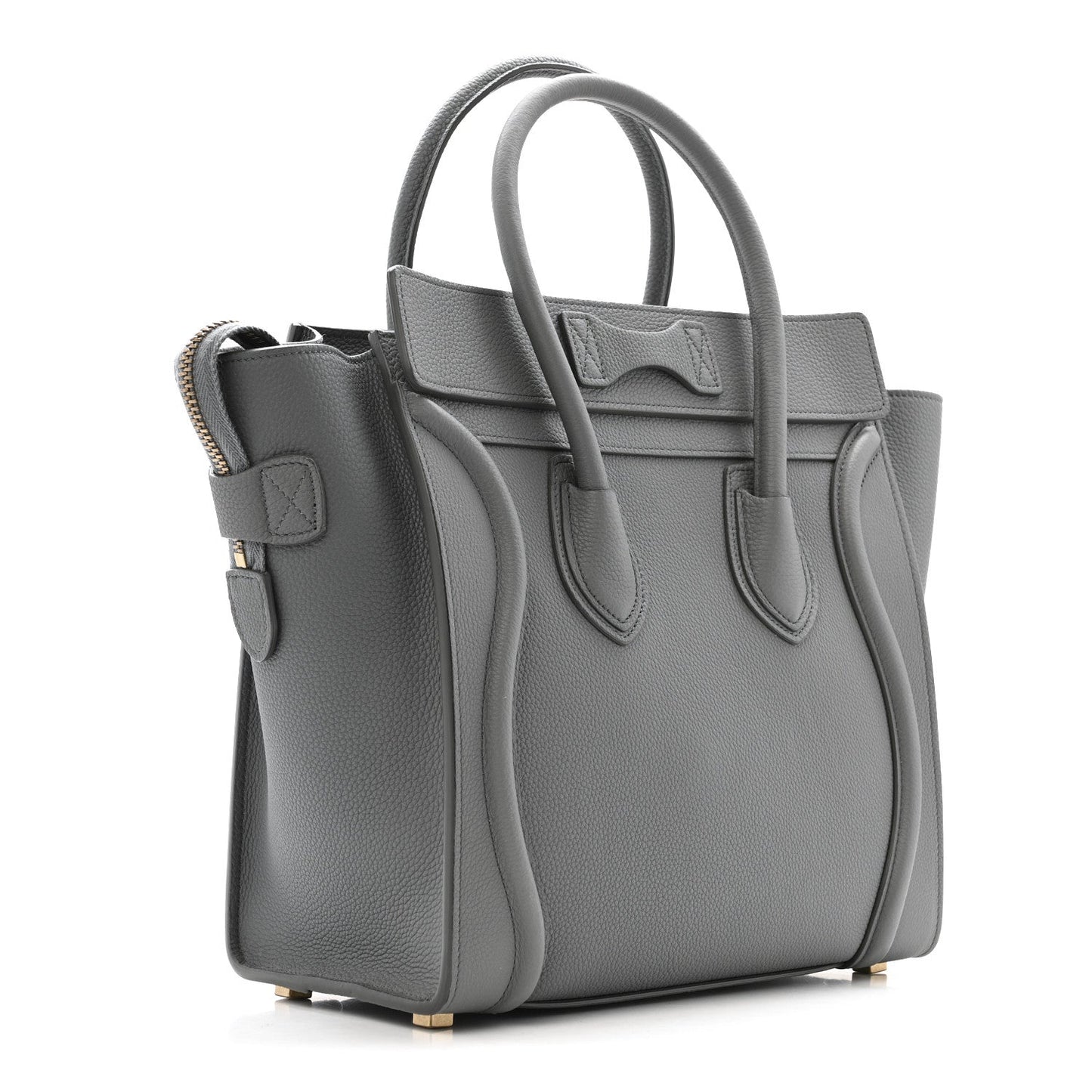 Baby Drummed Calfskin Micro Luggage Kohl