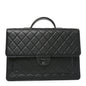 Lambskin Quilted Briefcase Satchel So Black