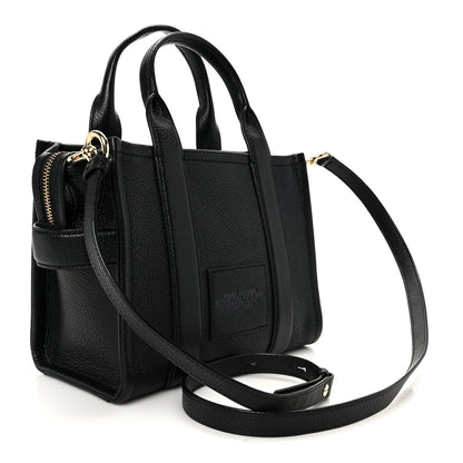 Grained Calfskin Small The Tote Bag Black