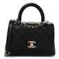Caviar Quilted Extra Mini Coco Handle Flap Black