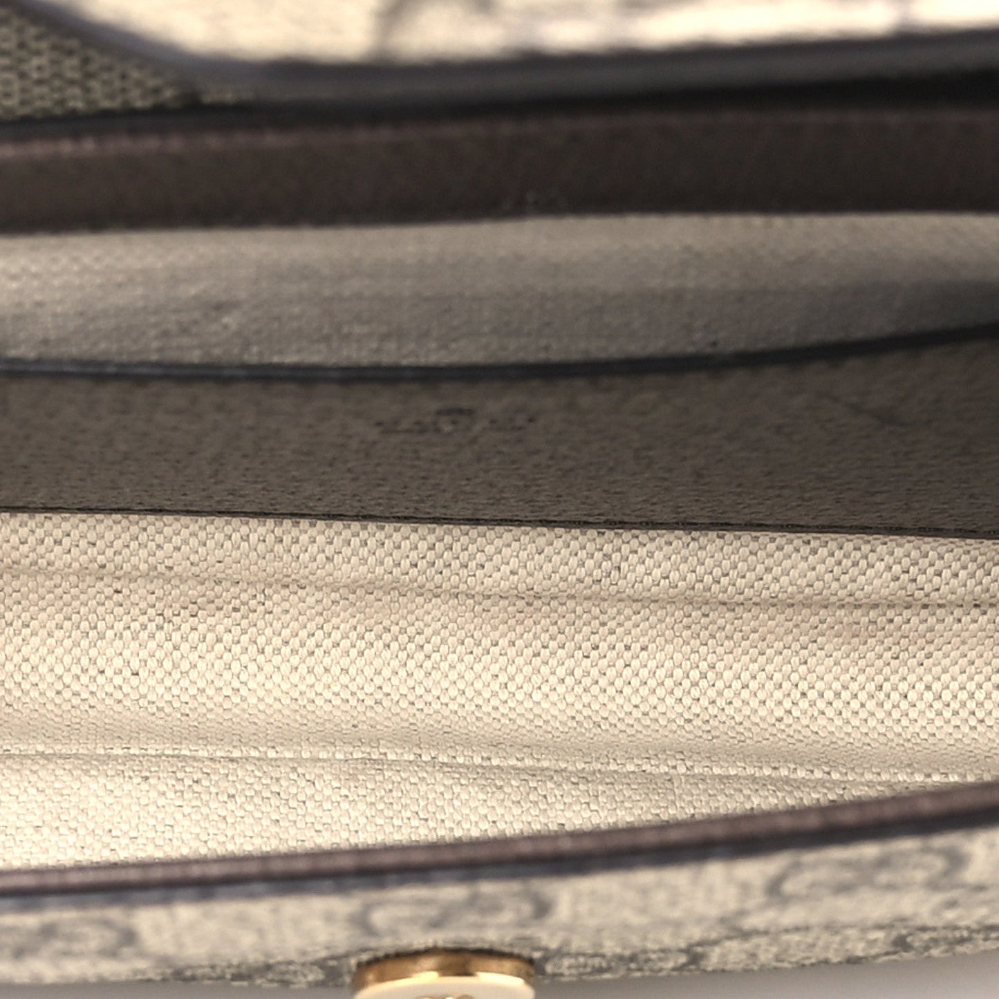 GG Supreme Monogram Textured Dollar Calfskin Web Mini Ophidia Envelope Shoulder Bag Beige Ebony