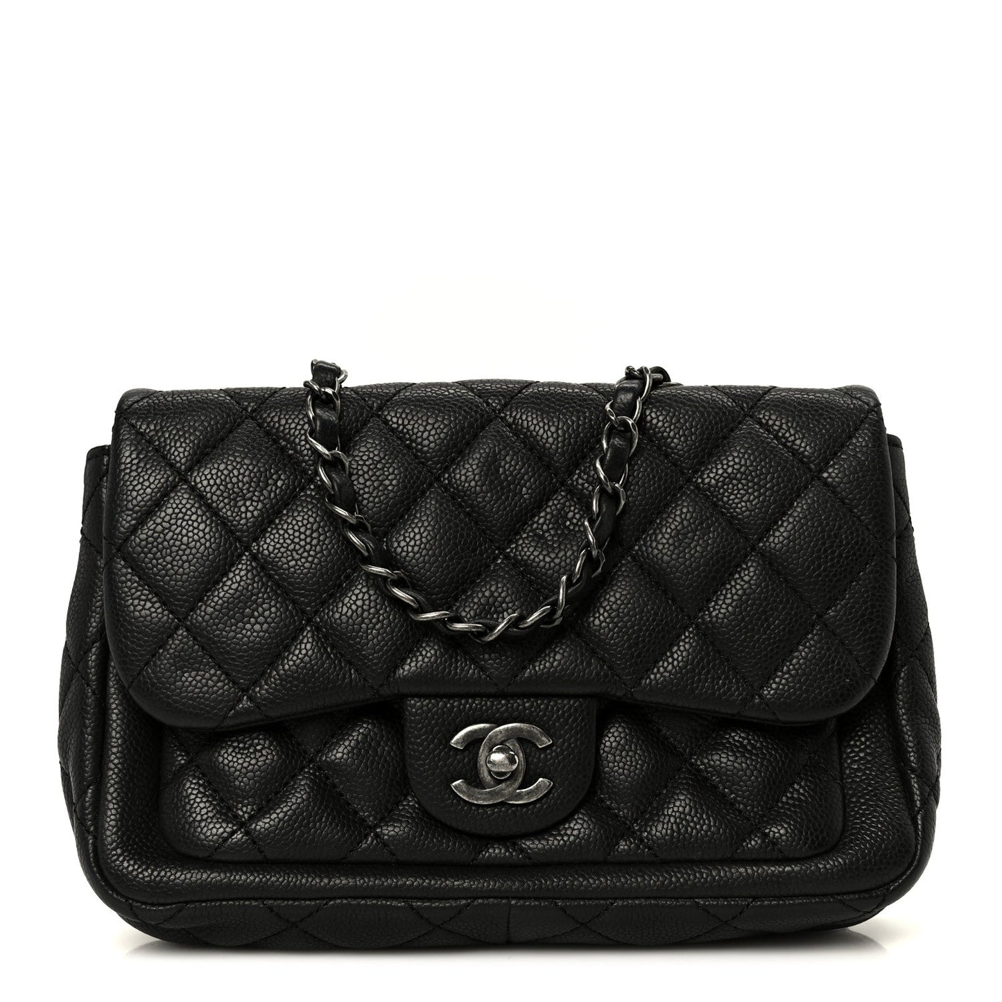 Caviar Quilted Medium Now and Forever Flap Black