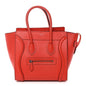 Drummed Calfskin Micro Luggage Vermillion