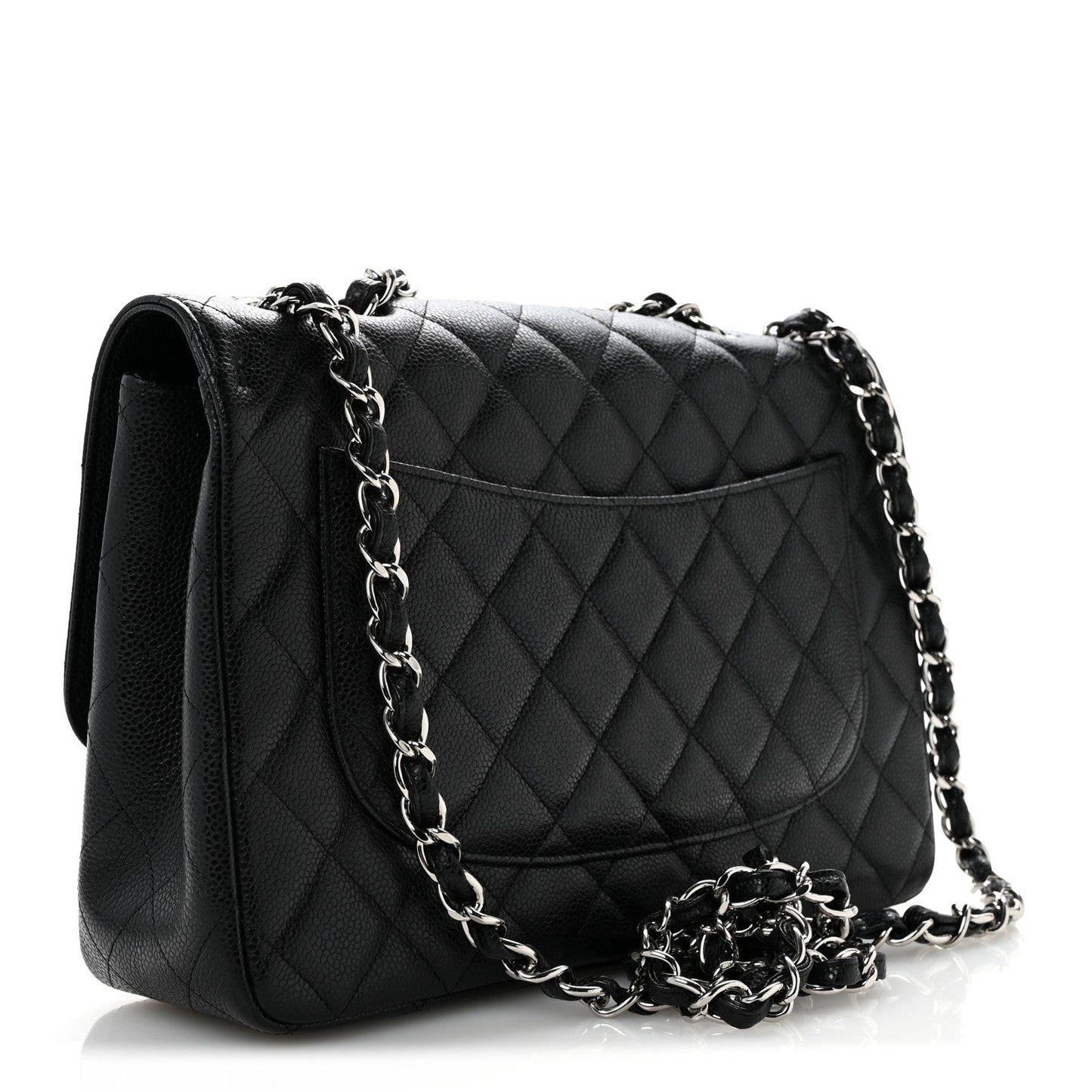 Caviar Quilted Jumbo Single Flap Black