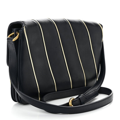 Lambskin Quilted Le Maillon Satchel Marine