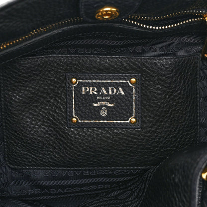 Vitello Daino Tote Black