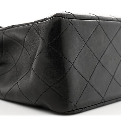 Lambskin Quilted XL Jumbo Single Flap Black
