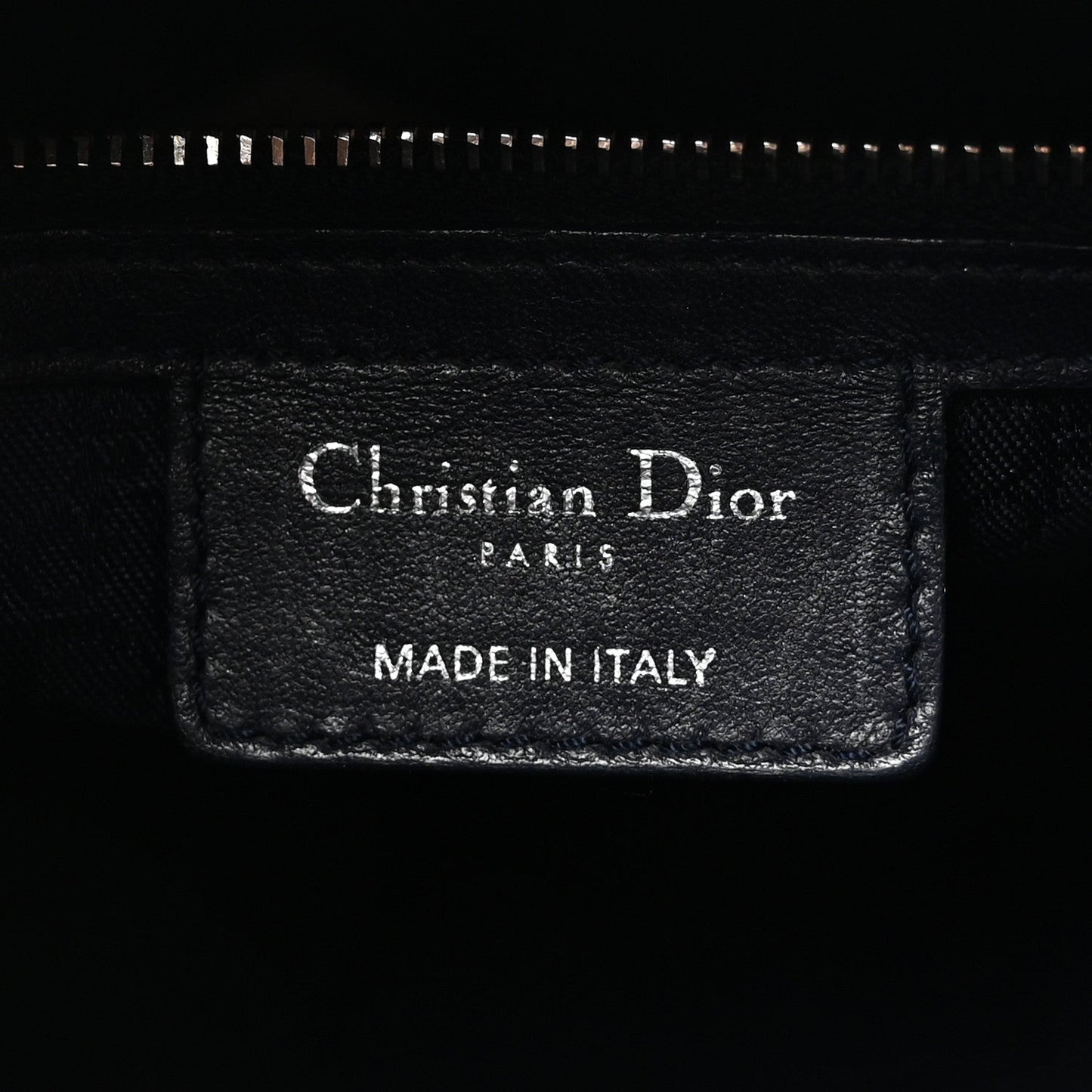 Lambskin Cannage Large Lady Dior Navy Blue