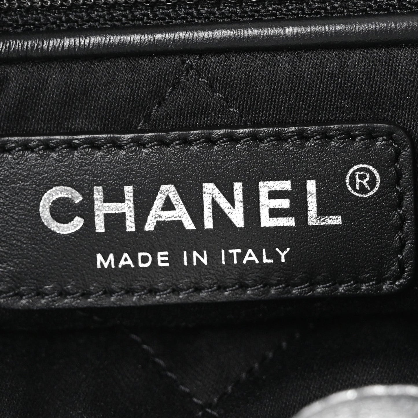 Metallic Calfskin Quilted Chanel 22 Backpack Silver