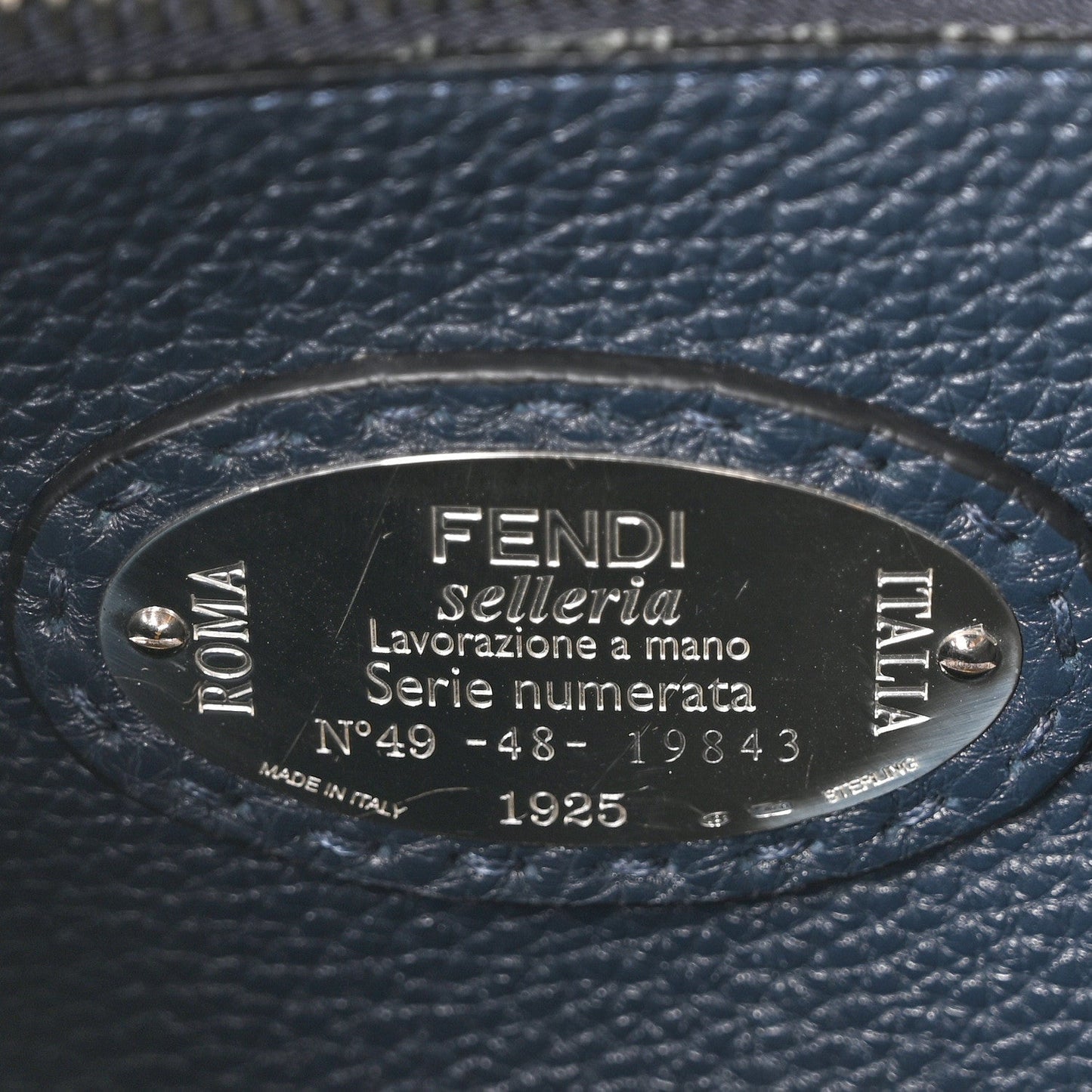 Vitello Grace FF 1974 Embossed Large Peekaboo Iconic Fit Satchel Anthracite