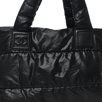 Lambskin Quilted Medium Coco Cocoon Reversible Tote Black