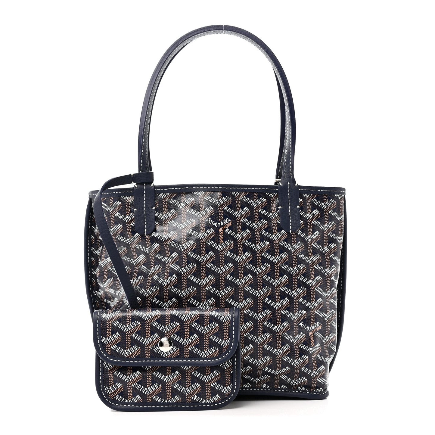 Goyardine Reversible Mini Anjou Navy