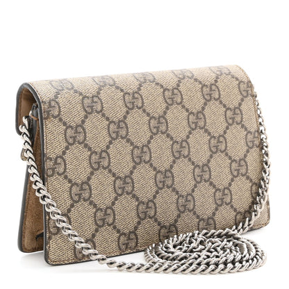 GG Supreme Monogram Super Mini Dionysus Shoulder Bag Taupe