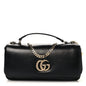 Lambskin Small GG Milano Top Handle Shoulder Bag Black
