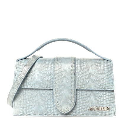 Calfskin Lizard Embossed Le Grand Bambino Light Blue