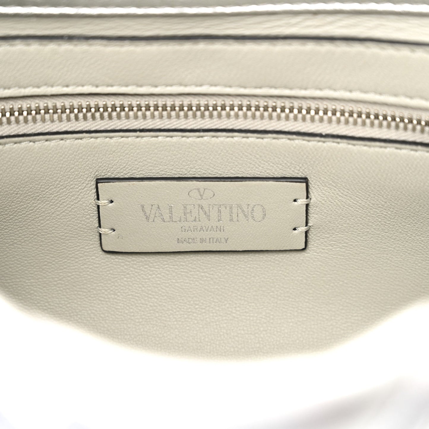 Nappa Medium Roman Stud Shoulder Bag Silver