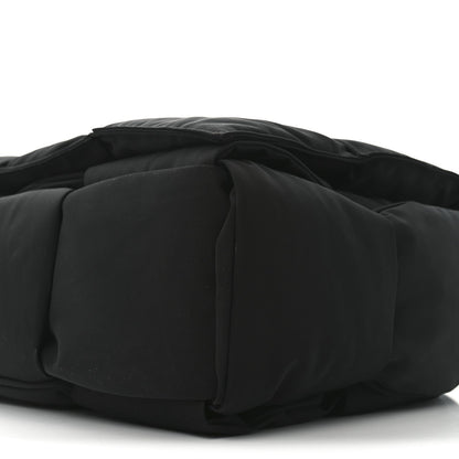 Nylon Intrecciato Padded Tech Maxi Cassette Bag Black