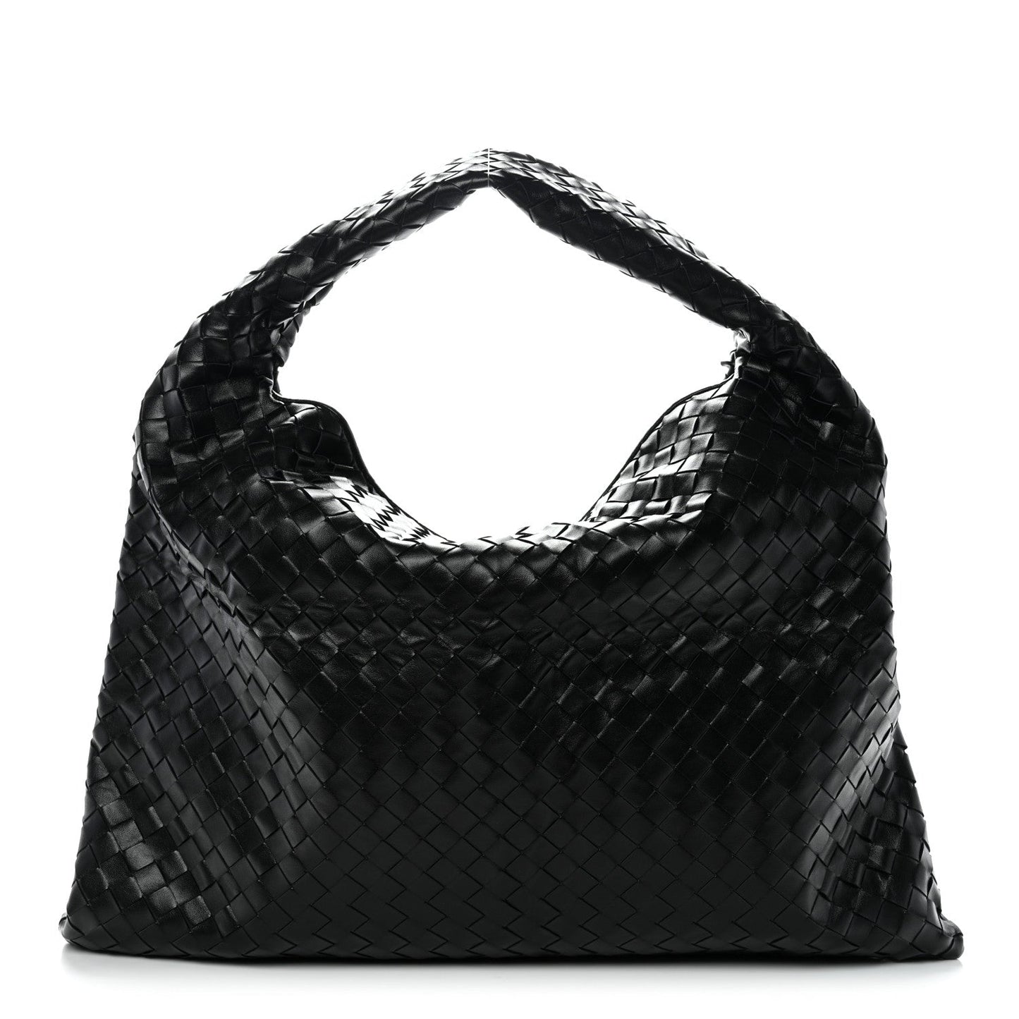 Calfskin Intrecciato Large Hop Black