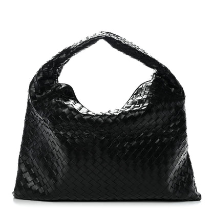 Calfskin Intrecciato Large Hop Black