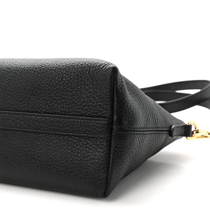 Vitello Daino Small Tote Black