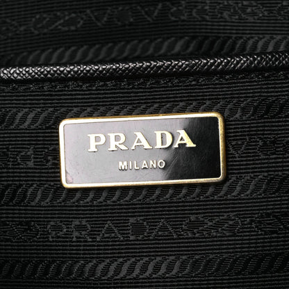 Saffiano Large Galleria Double Zip Tote Black