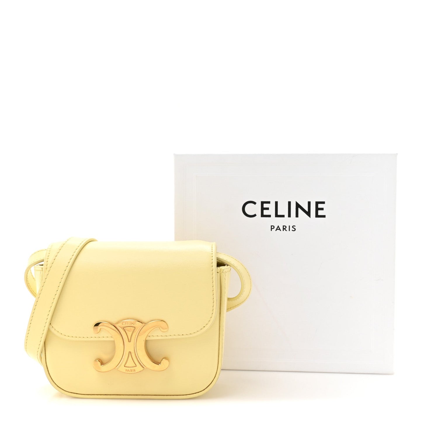 Shiny Calfskin Mini Triomphe Pollen