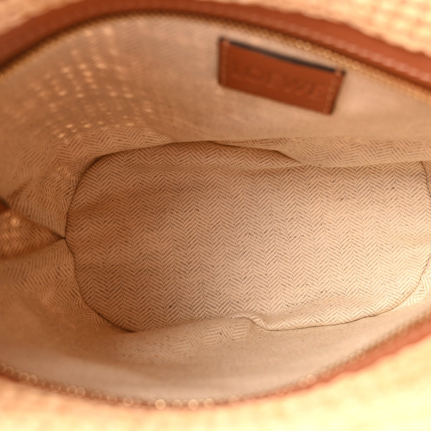 Calfskin Raffia Paulas Ibiza Pochette Bag Natural Tan
