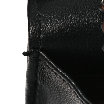 Lambskin Quilted Wallet On Chain WOC Black